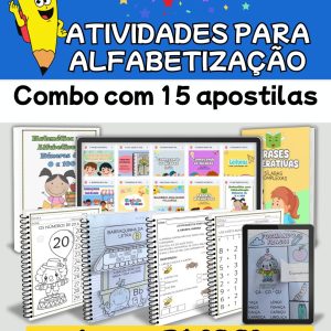 Kit para Alfabetização Ludiler Kids com 15 apostilas