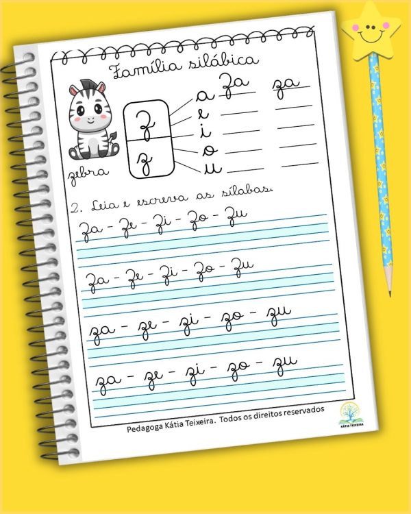 63 Atividades de Alfabetização Silabas Simples Letra Cursiva - Imagem 10