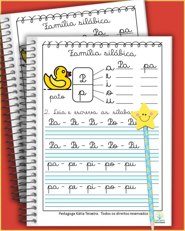 63 Atividades de Alfabetização Silabas Simples Letra Cursiva - Imagem 9