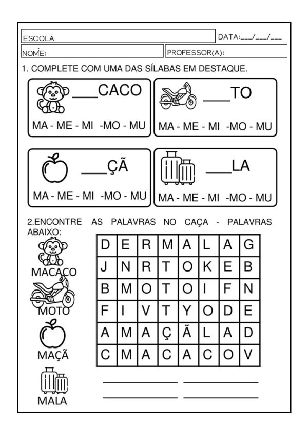 Pequenos Textos com atividades de Alfabetização 1ºano - Imagem 5