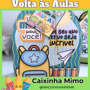 Caixinha Lembrancinha Volta às Aulas Um Mimo