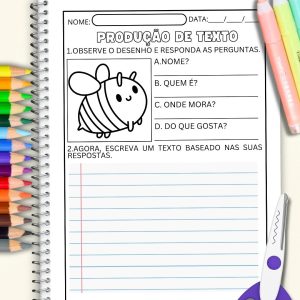 Caderno de Produção de Textos com 50 páginas