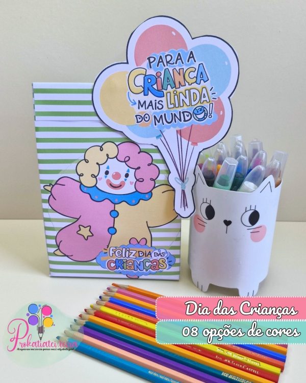 Sacolinhas Dia das Crianças Palhacinho Balão - Imagem 3