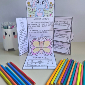O Coelhinho Saltitante – Lapbook Cenário 3D