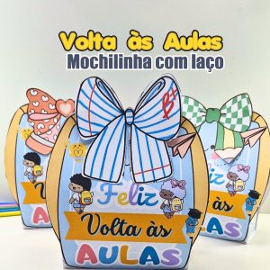 Mochilinha Volta às Aulas com Laço