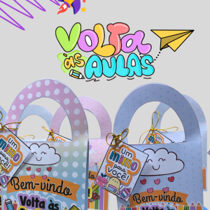Caixinhas para Lembrancinhas Volta às Aulas Chuva de Amor