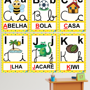 Alfabeto Ilustrado 4 tipos de Letras
