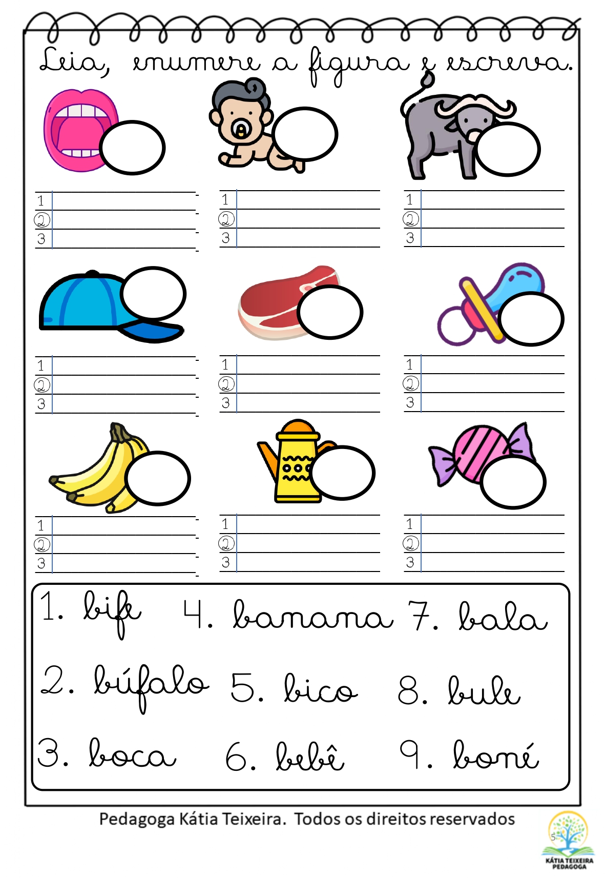 63 Atividades de Alfabetização Sílabas Simples Letra Cursiva - Imagem 4