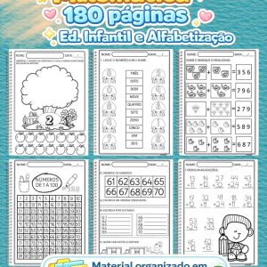 Atividades de Matemática Ed. Infantil e Alfabetização com 180 páginas