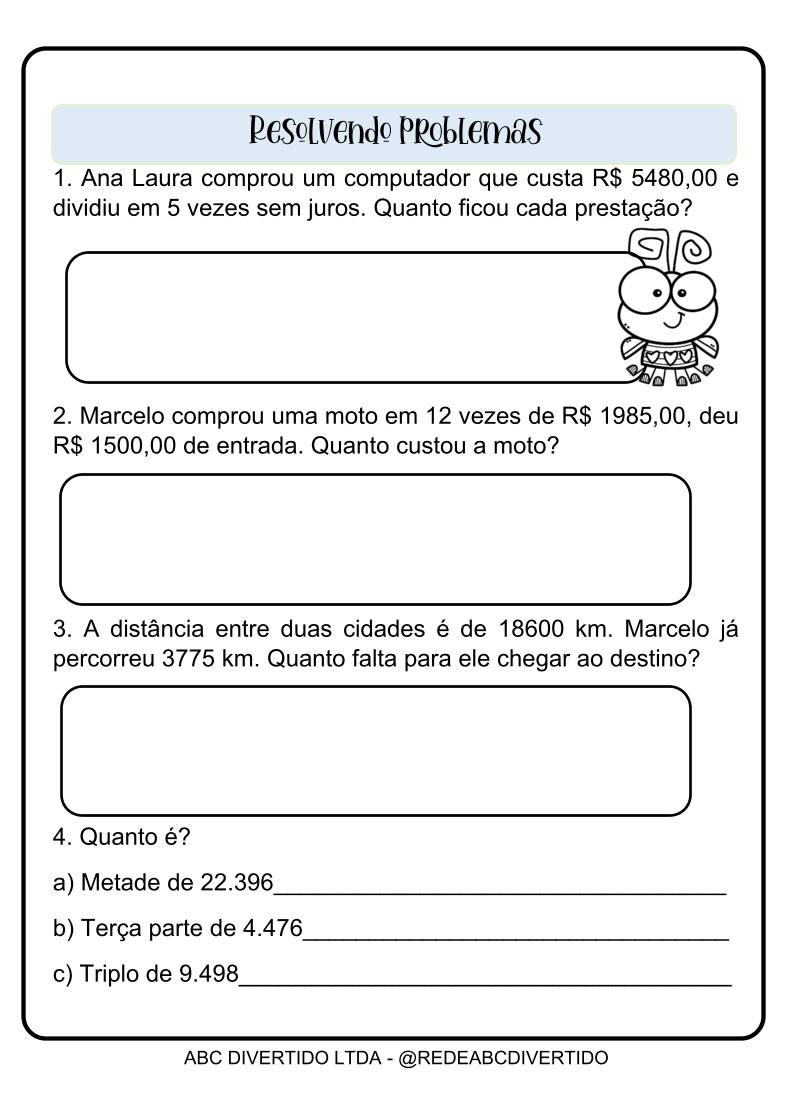 Pacote de Atividades 4º e 5º Anos Português e Matemática 134 pág. - Imagem 13