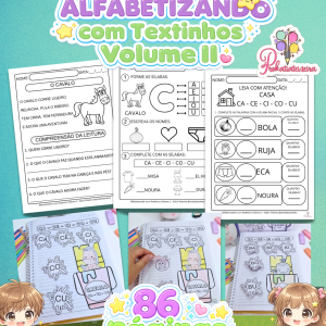 ALFABETIZANDO COM TEXTINHOS VOLUME 2 COM 86 PÁGINA