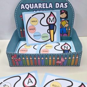 Jogo para imprimir Aquarela das Letras