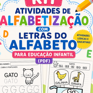 23 Apostilas de Atividades de Alfabetização com Letras do Alfabeto para Educação Infantil (PDF)