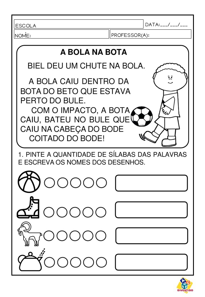 Pequenos Textos com atividades de Alfabetização 1ºano - Imagem 7