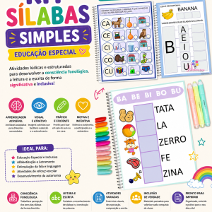 Kit Sílabas Simples Educação Especial